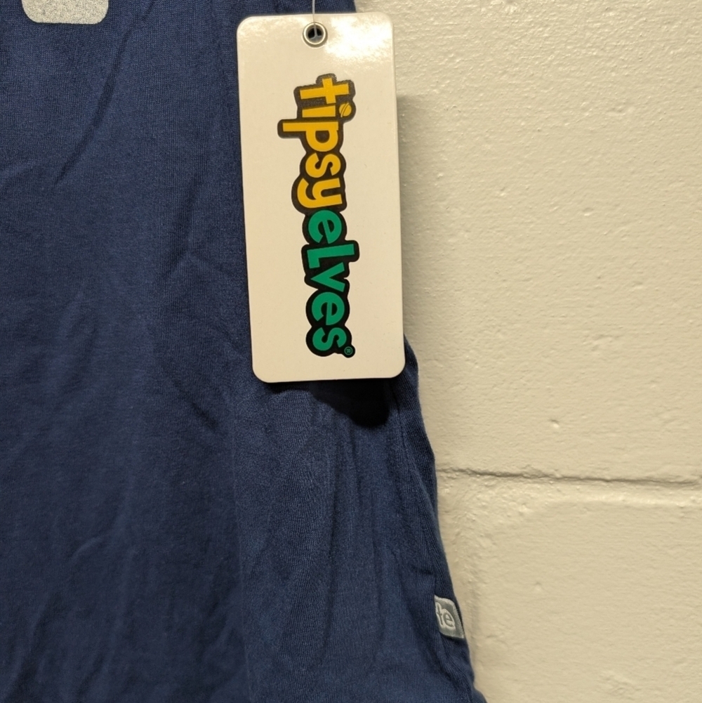 4th of July Tipsy Elves Womens Blue 'LIT' Fireworks Tank Top New with Tags XS - Picture 3 of 6